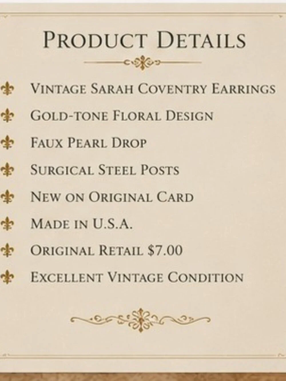 Sarah Coventry vintage sarah